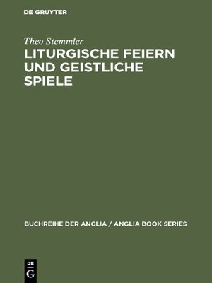 cover image of Liturgische Feiern und geistliche Spiele